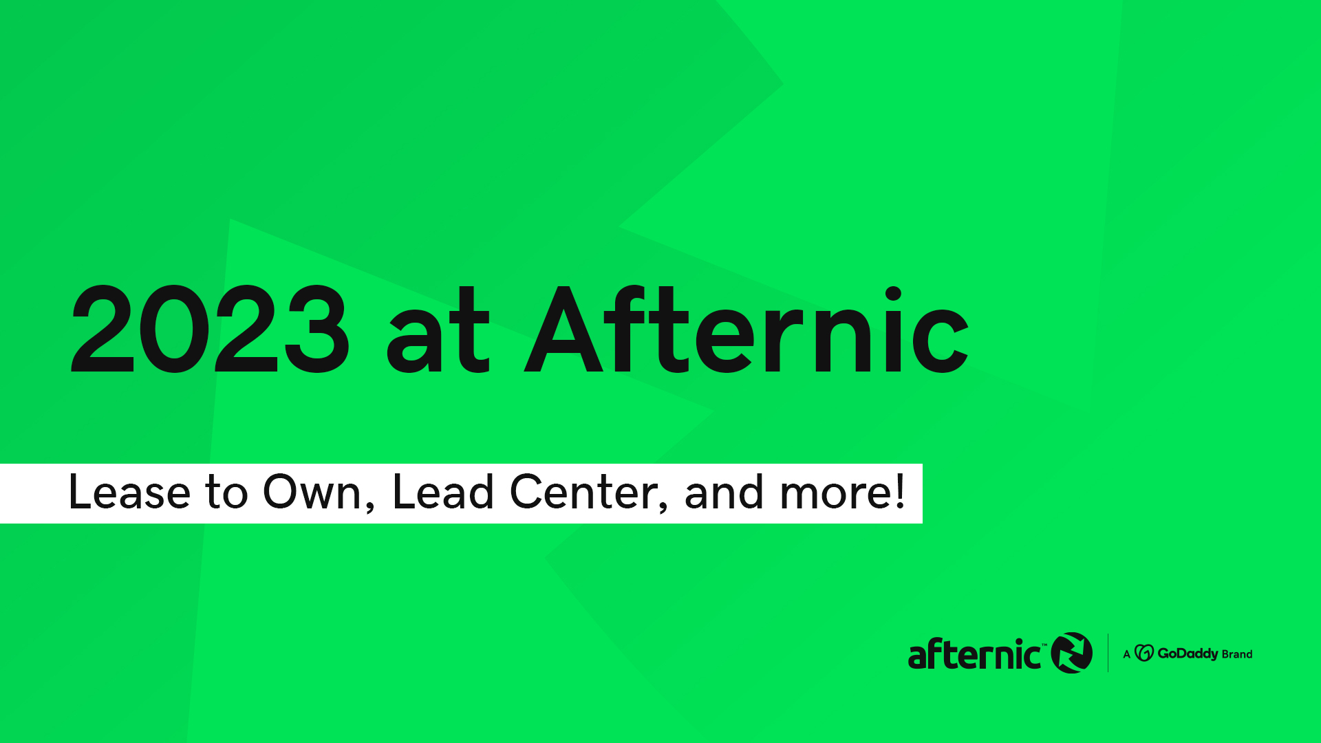 2023 at Afternic Lease to Own, Lead Center, Expedited Payouts, and