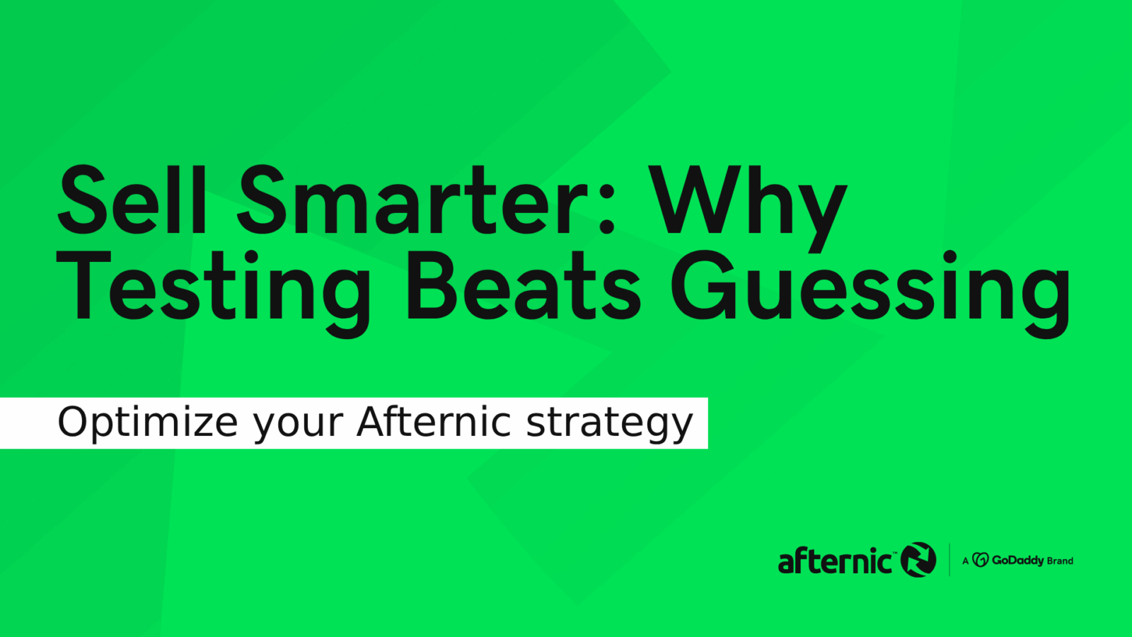 Why testing beats guessing